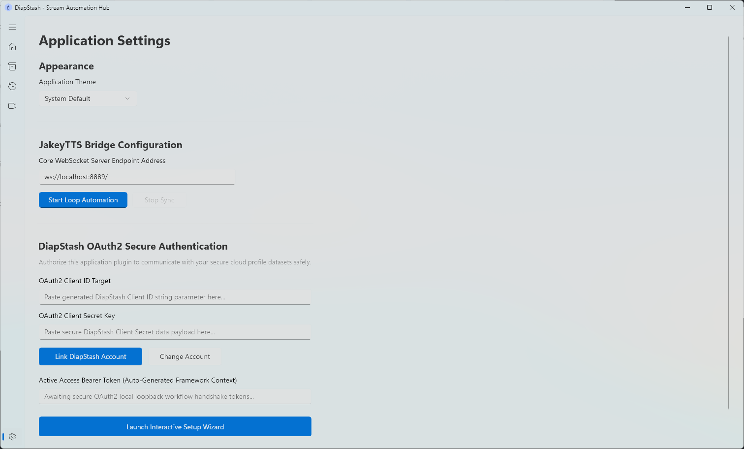 Application Settings