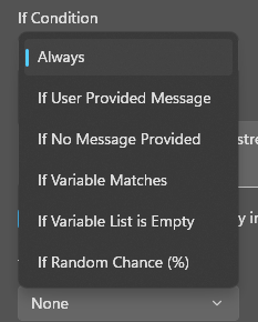 If Condition Dropdown