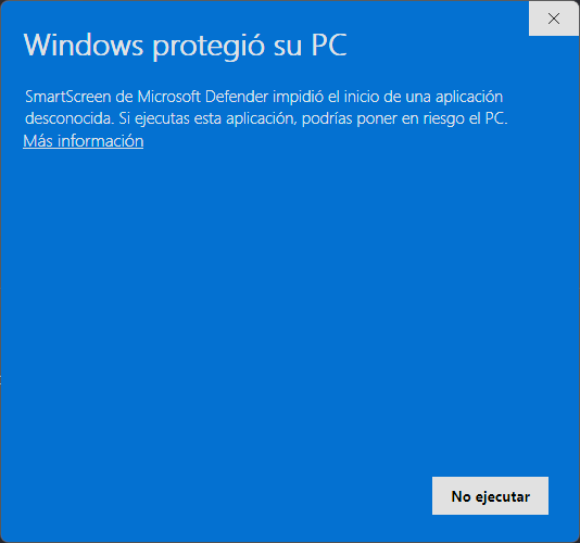 SmartScreen Block Warning