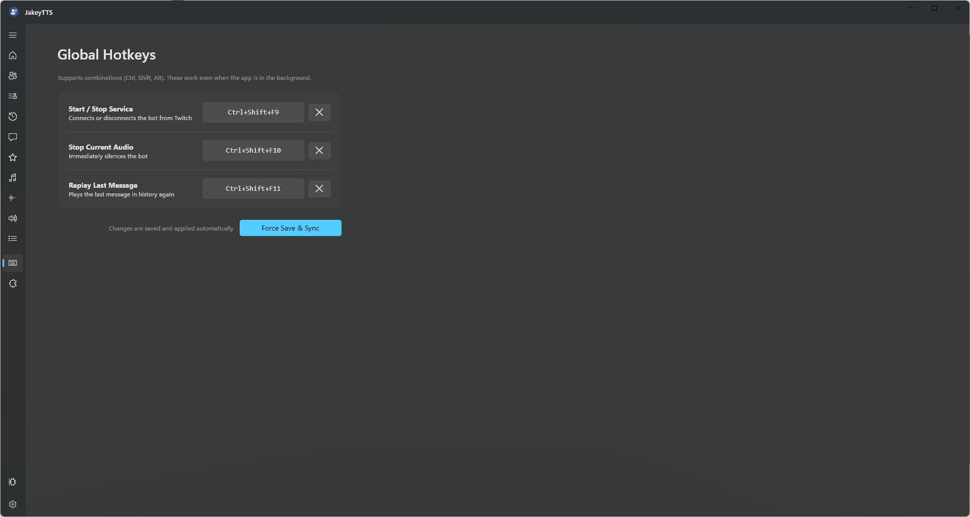 Global Keybinds Dashboard