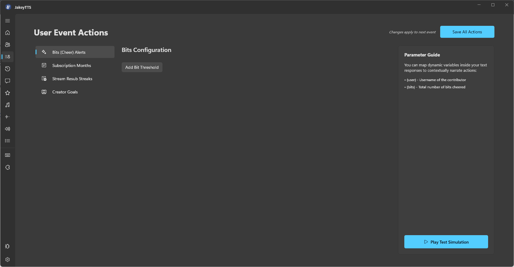 Bits Alerts Configuration