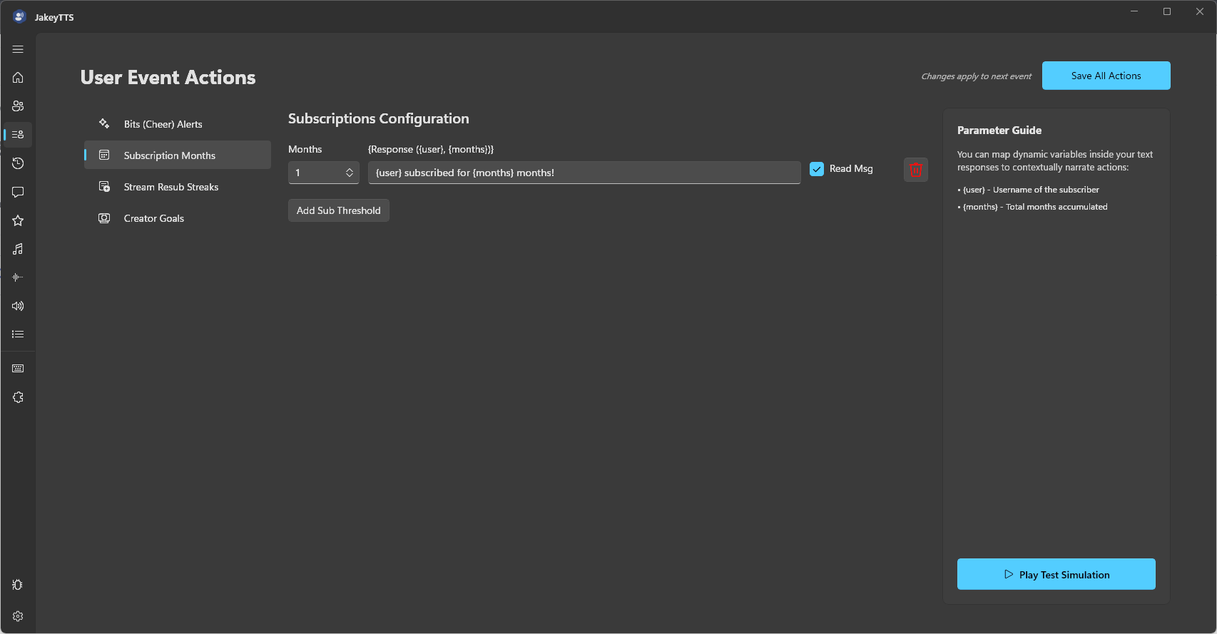 Subscription Months Configuration
